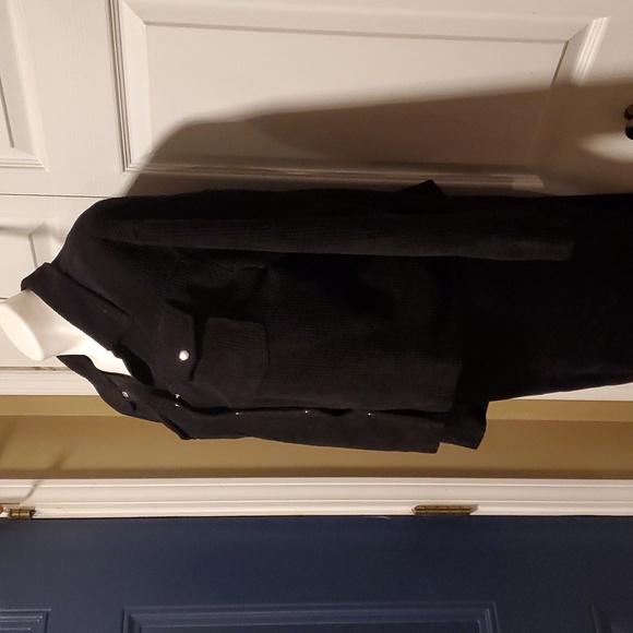 Shein Women's Corduroy Button Down Black Jacket - Size 6 Medium - Picture 5 of 10